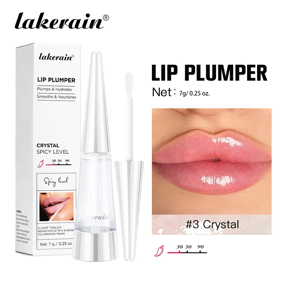 Gloss Volumizador Lábios Lakerain – Hidratação Profunda Nutrição Duradoura Brilho Intenso Acabamento Volumoso Líquido Hidratante