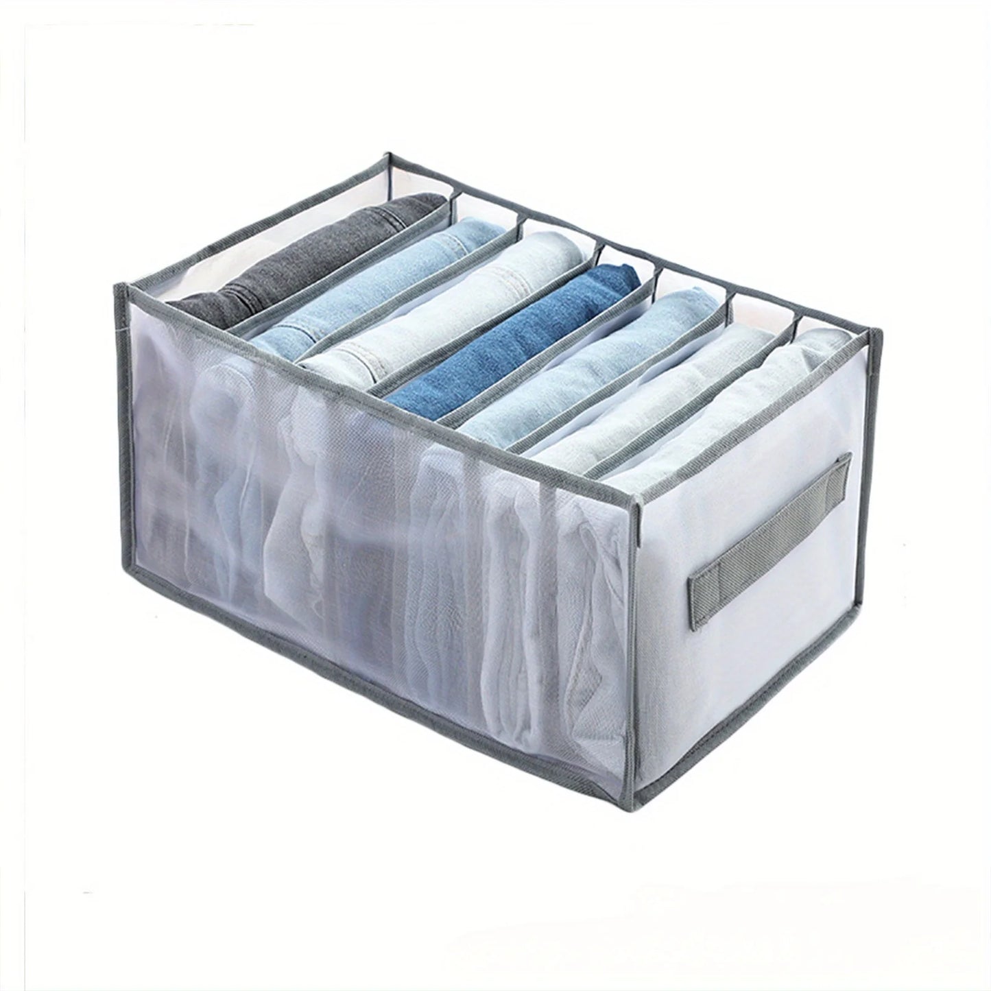 Organizador Roupeiro Dobrável 7 Compartimentos - Divisor Armário Lavável Jeans T-Shirts Roupa