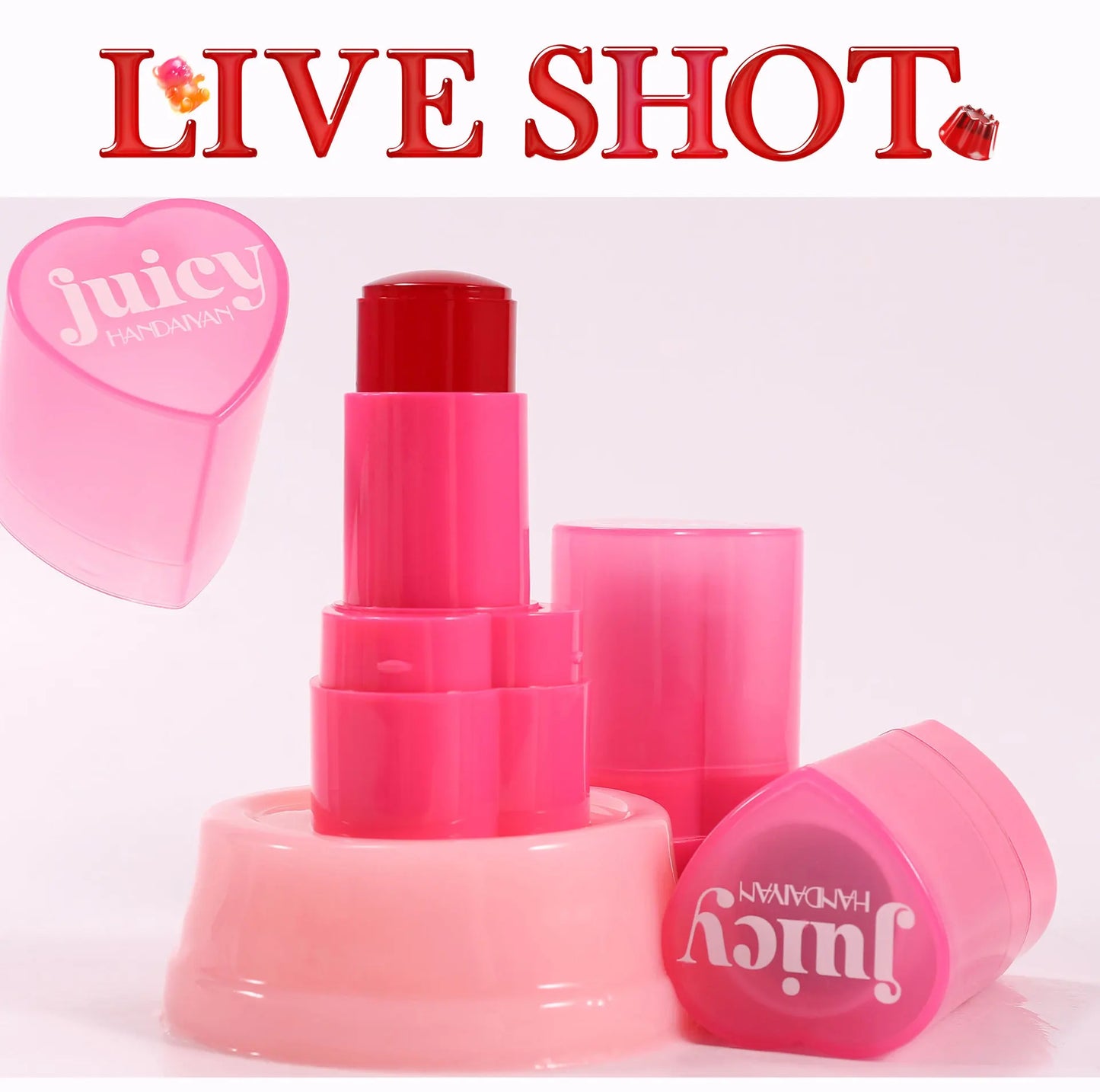 Blush Stick 2 em 1 Handaiyan | Tint Jelly para Lábios e Maçãs do Rosto