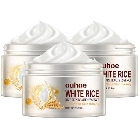 Creme Facial Arroz Branco 1/2/3 Unidades | Essência Iluminadora e Hidratante Leve