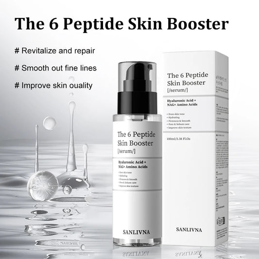 Sérum 6 Peptídeos Colágeno Pele – Niacinamida Ácido Hialurónico Hidratante Facial Todos Tipos Pele