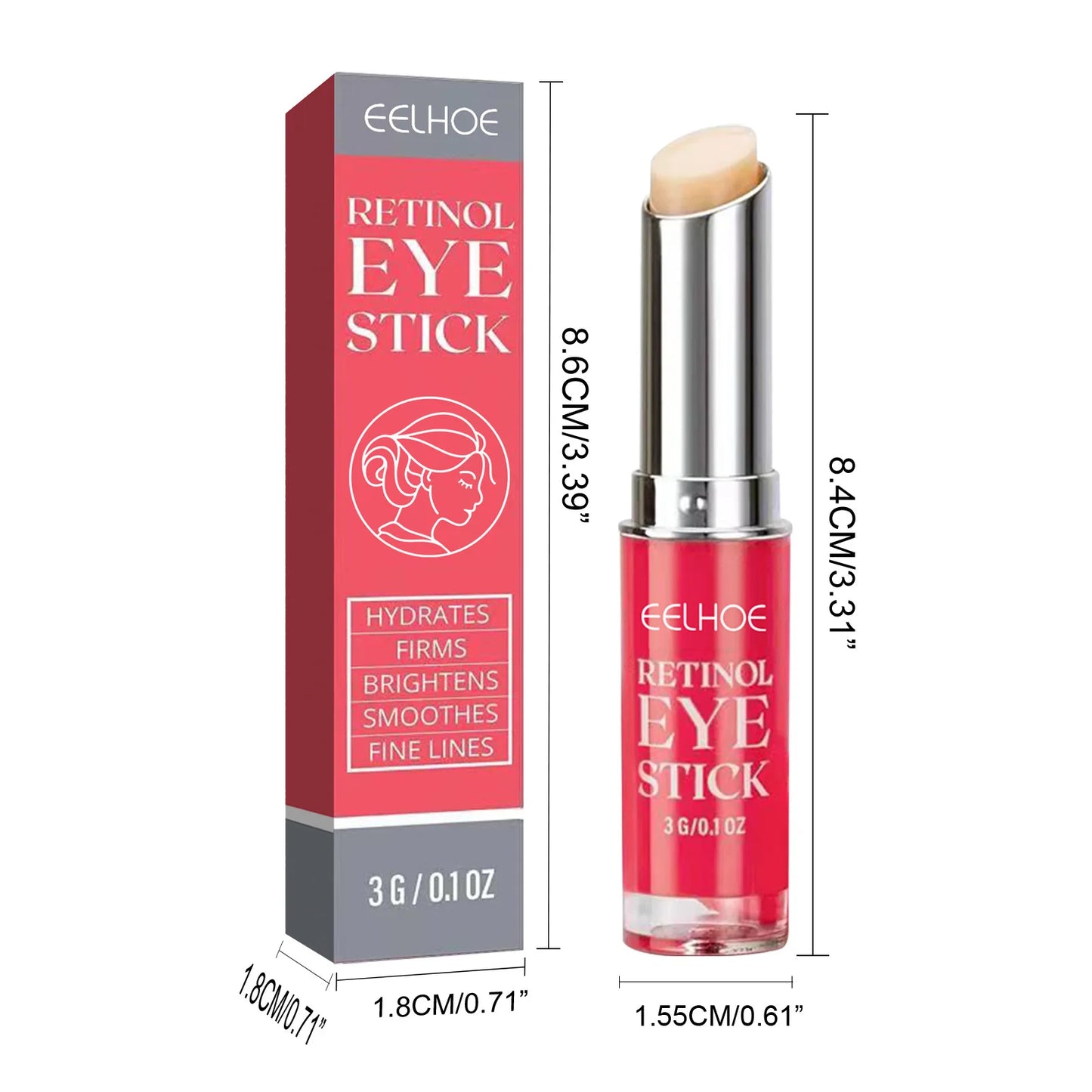 Creme Olhos Retinol Anti-Rugas – Firmeza Lifting Olheiras Bolsas Hidratante Clareador Iluminador