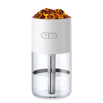 Difusor Aromas 150ml Efeito Chama - Humidificador Ultrassónico Comando Distância Desligamento Automático