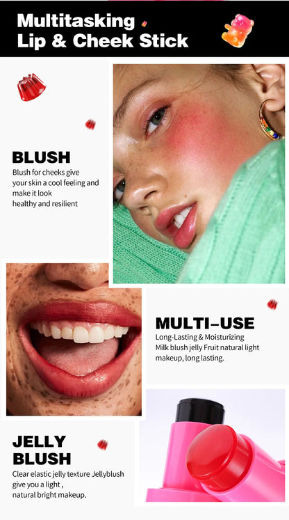 Blush Stick 2 em 1 Handaiyan | Tint Jelly para Lábios e Maçãs do Rosto