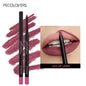 Lápis Delineador Labial Impermeável Mate 12 Cores - Contorno Vermelho Longa Duração Hidratante