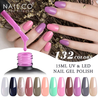 Verniz Gel NAILCO 15ml UV/LED Sem Hema/TPO – Base e Top Coat Profissional Semi-Permanente