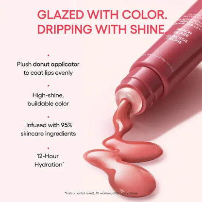 Glaze Craze – Sérum Labial com Polipeptídeos e Cor | Balm Hidratante | Gloss Labial Colorido e Nutritivo | Brilho Original