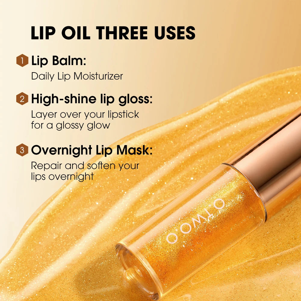Óleo Labial O.TWO.O Volumizador com Glitter