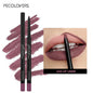 Lápis Delineador Labial Impermeável Mate 12 Cores - Contorno Vermelho Longa Duração Hidratante
