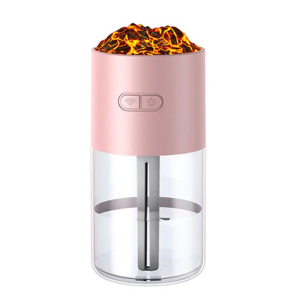 Difusor Aromas 150ml Efeito Chama - Humidificador Ultrassónico Comando Distância Desligamento Automático
