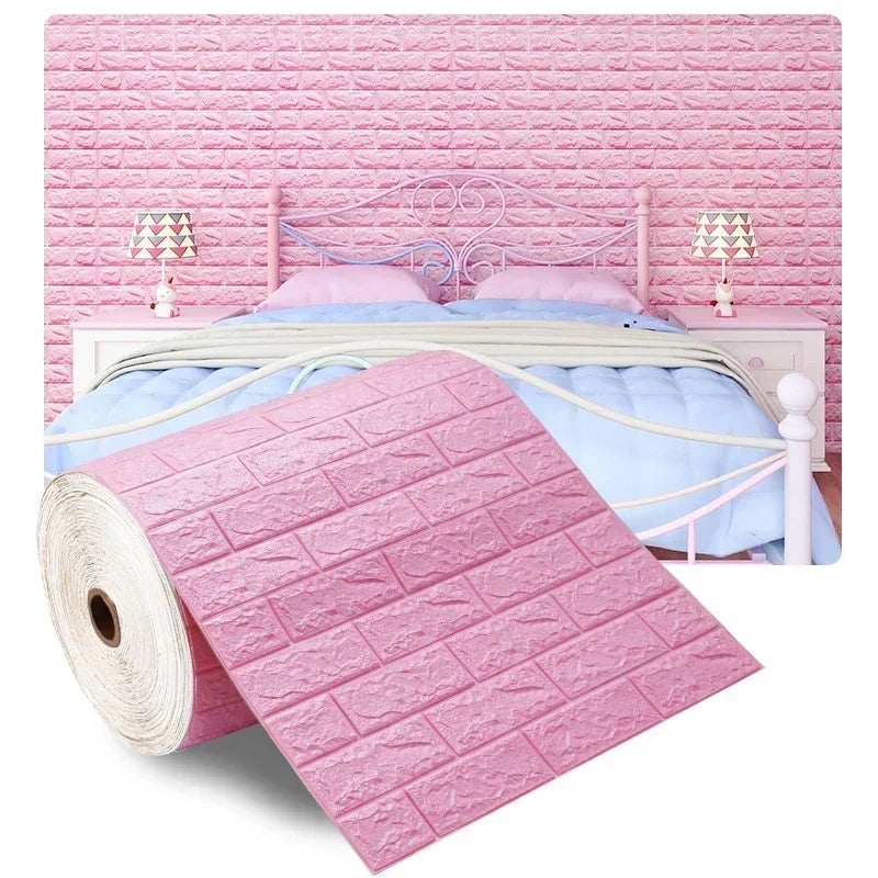 Papel de Parede 3D Autoadesivo Efeito Tijolo Antigo - 70cm x 1/5/10m Impermeável para Sala e Quarto
