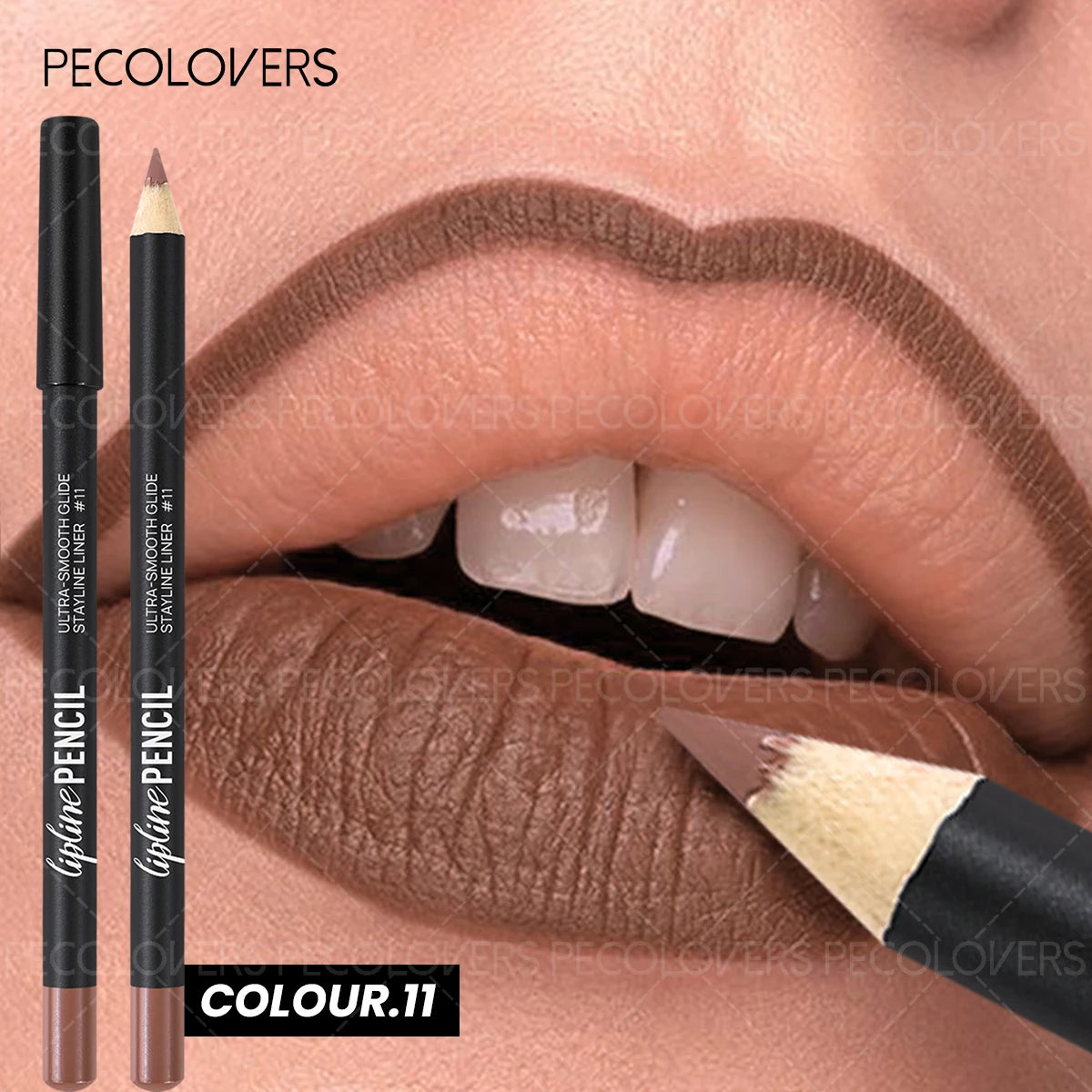 Lápis Labial 2 em 1 Mate – Longa Duração À Prova de Água Tom Pumpkin Spice Cores Ricas Natal