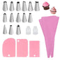 Kit Sacos de Pastelaria em Silicone – Bicos Inox Reutilizáveis para Decorar Bolos