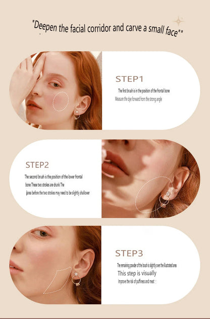 Paleta Contorno 6 Cores - Iluminador e Sombra Nariz Acabamento Matte Profissional Escultura Facial
