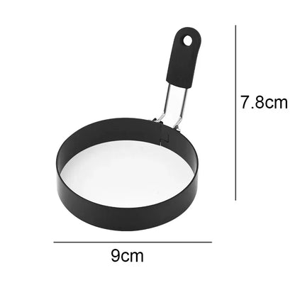 Anel de Fritura em Aço Inox | Molde Anti-Queimadura para Ovos e Panquecas