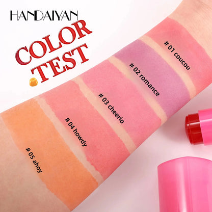 Blush Stick 2 em 1 Handaiyan | Tint Jelly para Lábios e Maçãs do Rosto