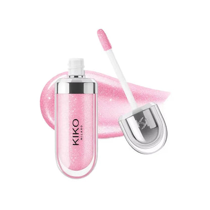 Gloss Labial KIKO 3D Hydra Espelho – Brilho Shimmer Hidratante Perolado Volumizador Não Transfere