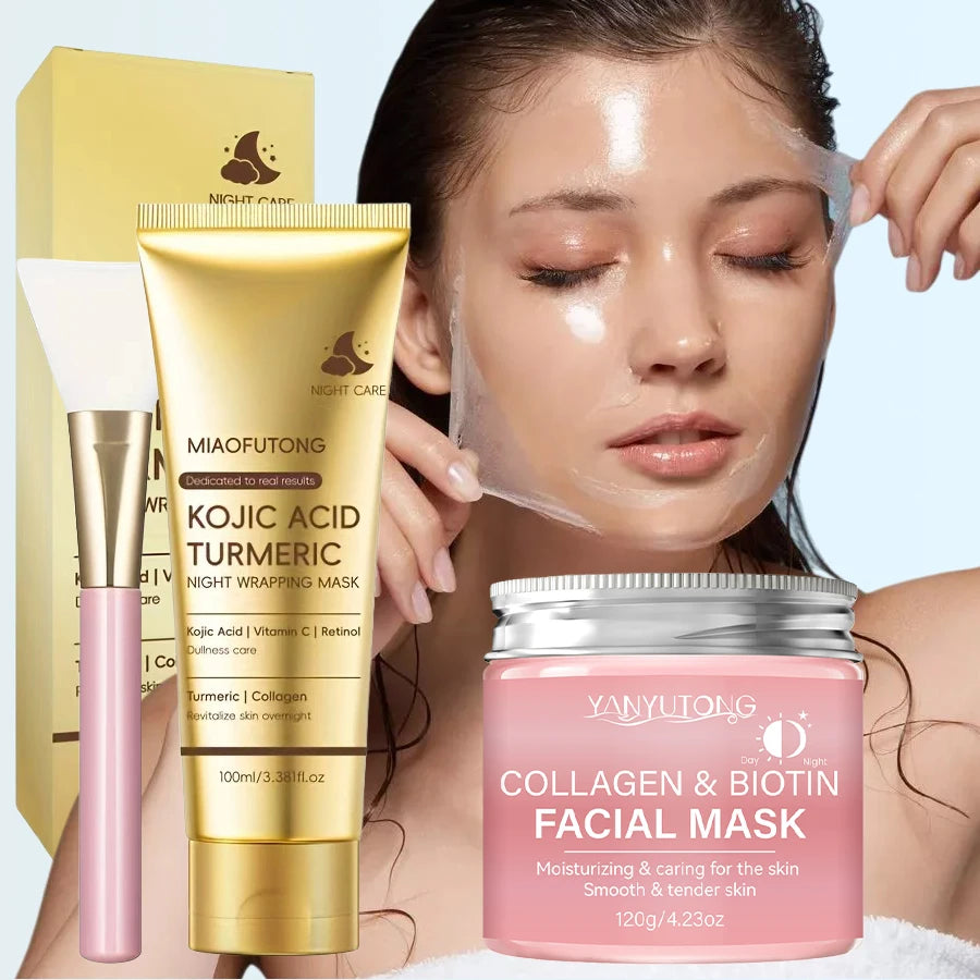 Máscara Peel Colagénio Biotina 360g Dia e Noite - Hidratação Profunda Anti-Idade Dupla Ação