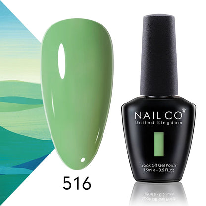 Verniz Gel NAILCO 15ml Série Vermelho Escuro – Cores Glitter UV Manicure Profissional Semi-Permanente