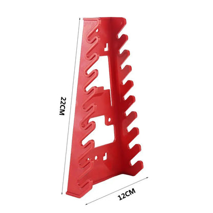 Organizador de Ferramentas Vermelho – Suporte para Chaves e Chaves de Boca | Porta-Ferramentas de Parede | Bandeja de Armazenamento para Soquetes | Organizador de Ferramentas em Plástico