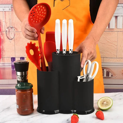 Suporte Organizador de Facas e Talheres | Escorredor de Cozinha Multifuncional