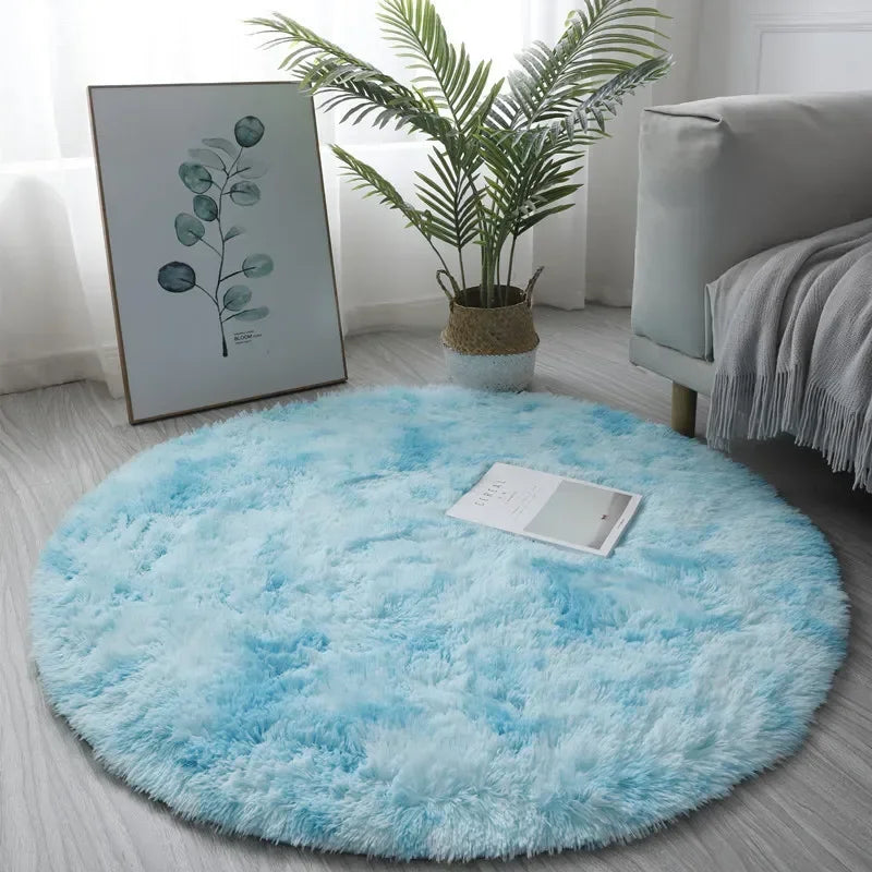 Tapete Redondo Peludo Ultra Macio - Pelo Alto 4,5cm Antiderrapante Sala Quarto