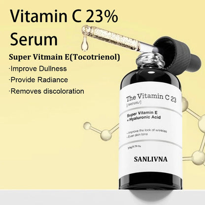 Sérum Vitamina C Pura 23% com Vitamina E e Ácido Hialurônico 20g - Ilumina Hidrata Uniformiza Tom