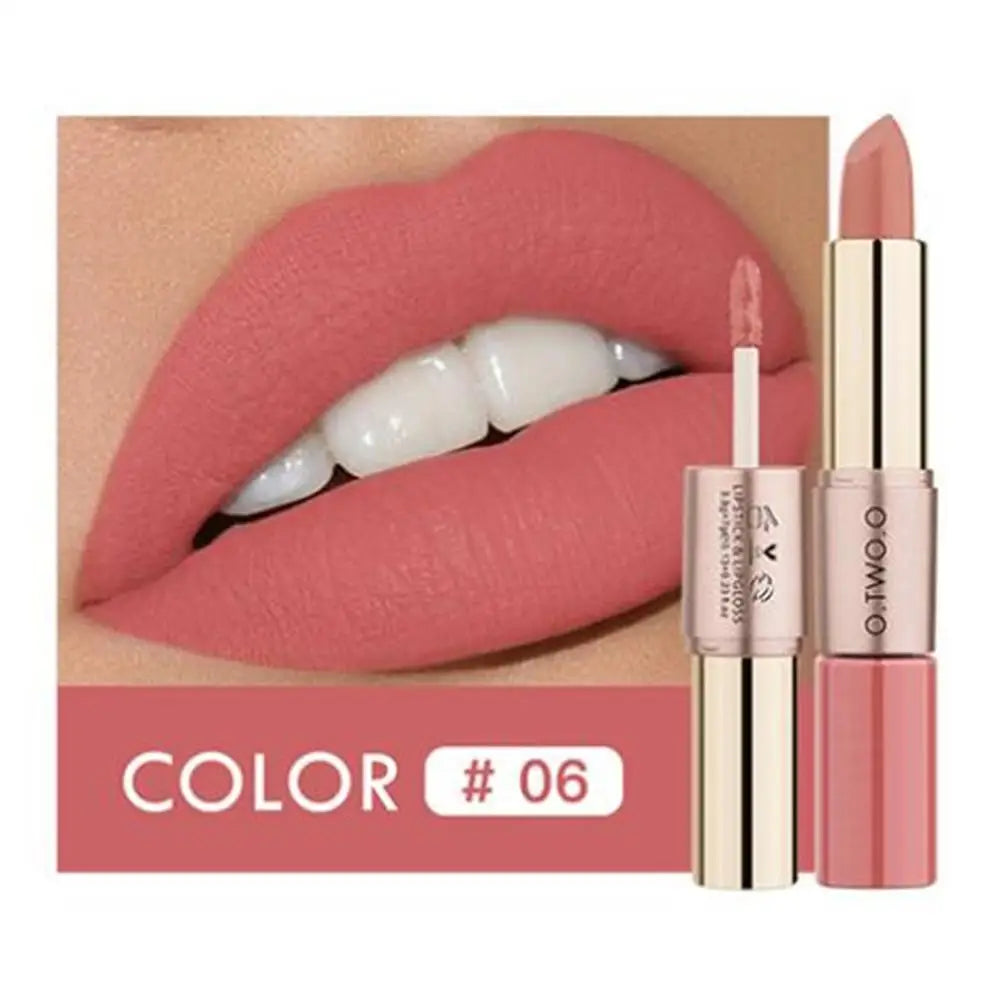 Batom 2 em 1 Matte e Gloss | 12 Cores para Todos os Looks