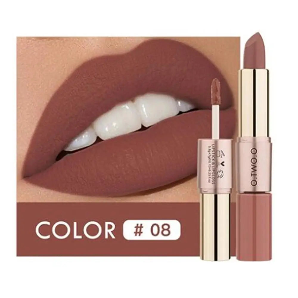Batom 2 em 1 Matte e Gloss | 12 Cores para Todos os Looks