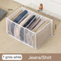 Organizador de Gavetas para Meias e Roupa Interior | Caixa Separadora com 7 Divisórias | Organizador Dobrável para Sutiãs, Calças e Jeans | Ideal para Quarto, Roupeiro e Dormitório