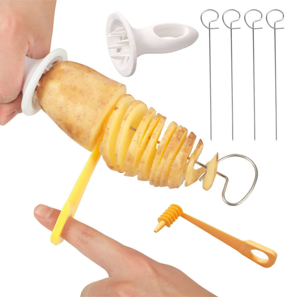Fatiador Batata Espiral Giratório Inox