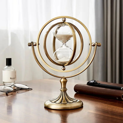 Ampulheta Decorativa Nórdica | Temporizador Retro 30/60 Min para Casa e Escritório