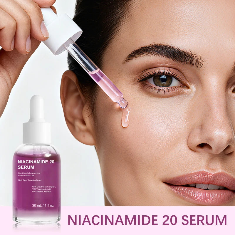 Sérum Niacinamida Iluminador – Controlo Oleosidade Firmeza Clareia Manchas Hidratante Asiaticoside Reparador