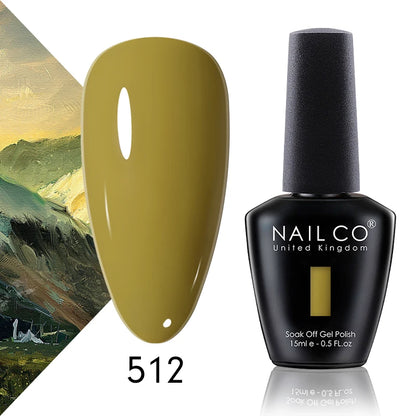 Verniz Gel NAILCO 15ml Série Vermelho Escuro – Cores Glitter UV Manicure Profissional Semi-Permanente