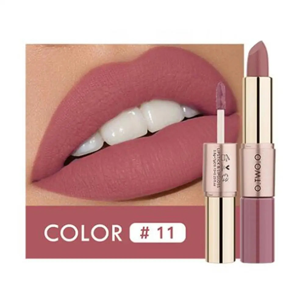Batom 2 em 1 Matte e Gloss | 12 Cores para Todos os Looks