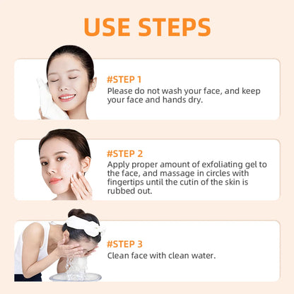 Gel Esfoliante de Laranja 50g - Removedor Células Mortas Iluminador Hidratante Cuidado Pele Coreano
