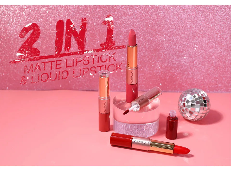 Batom 2 em 1 Matte e Gloss | 12 Cores para Todos os Looks