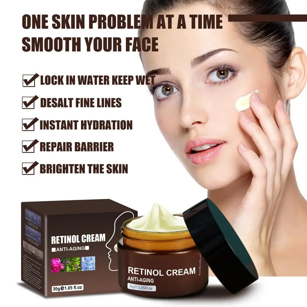 Creme Sérum Retinol 30g Facial Olhos – Firmeza Lifting Anti-Idade Reduz Rugas Linhas Finas
