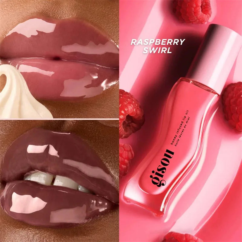 Gisou Lip Balm Óleo Labial Glazed Plum – Hidratação, Volume e Brilho para Lábios Perfeitos