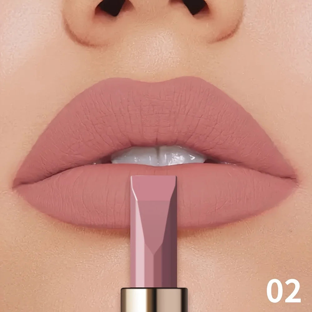 Batom Matte Aveludado 3.5g | Impermeável e Sedoso para Uso Diário