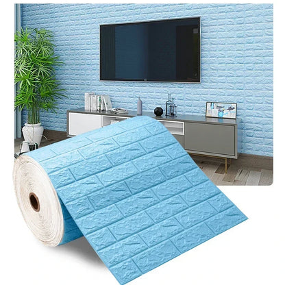 Papel de Parede 3D Autoadesivo Efeito Tijolo Antigo - 70cm x 1/5/10m Impermeável para Sala e Quarto