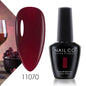 Verniz Gel NAILCO 15ml Série Vermelho Escuro – Cores Glitter UV Manicure Profissional Semi-Permanente