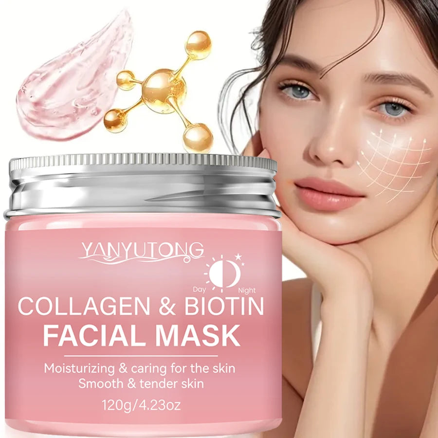 Máscara Peel Colagénio Biotina 360g Dia e Noite - Hidratação Profunda Anti-Idade Dupla Ação
