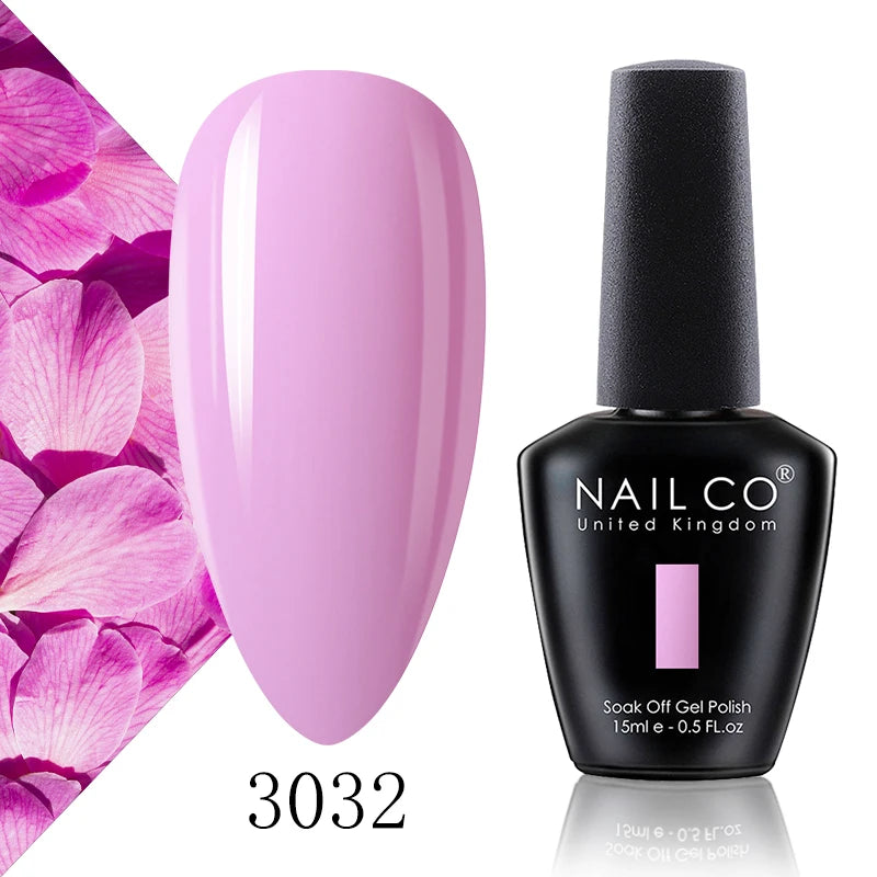 Verniz Gel NAILCO 15ml Série Vermelho Escuro – Cores Glitter UV Manicure Profissional Semi-Permanente