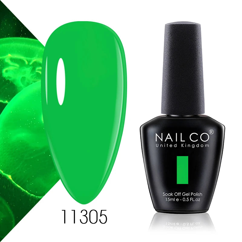 Verniz Gel NAILCO 15ml Série Vermelho Escuro – Cores Glitter UV Manicure Profissional Semi-Permanente