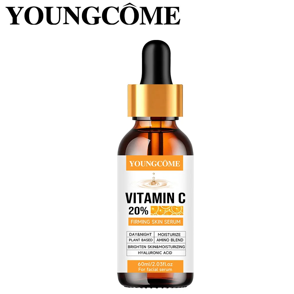 Sérum Facial Vitamina C Remove Rugas – Lifting Firmeza Suaviza Linhas Finas Anti-Idade Essência Branqueamento Ilumina Pele