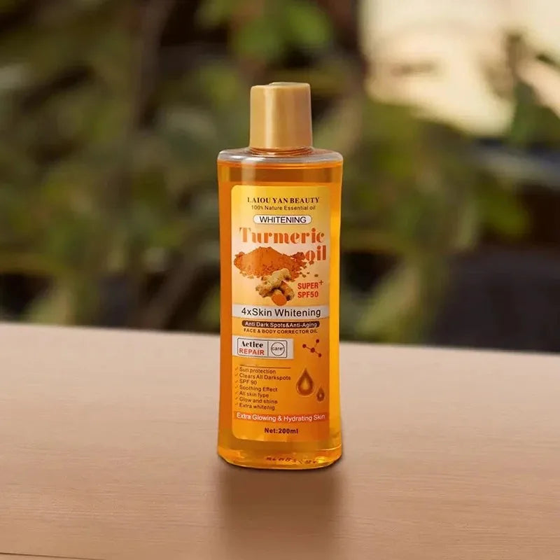 Óleo Essencial Cúrcuma e Gengibre 200ml – Hidratação Profunda | Sérum Facial Nutritivo e Suavizante | 1 ou 2 Unidades