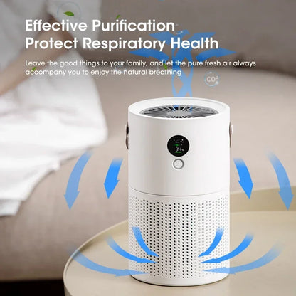 Purificador de Ar Portátil com Filtro HEPA - Remove PM2.5, Pó e Formaldeído para Alergias