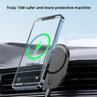 Carregador Magnético Sem Fio para Carro MagSafe | Suporte e Carregamento Simultâneo