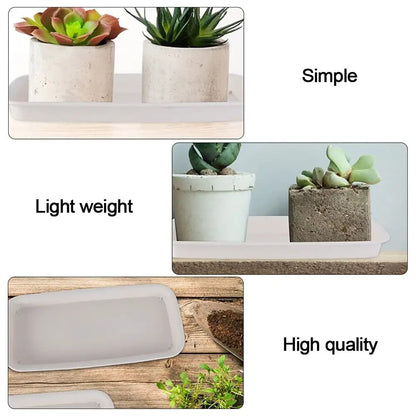 Bandeja Coletora para Vasos | Retangular em Plástico para Interior e Exterior